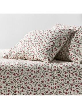 Full Ultra Soft 4pc FLANNEL Sheet Set Warm Floral - Threshold NEW IN PACKAGE